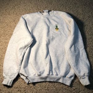 Embroidered Pineapple Sweatshirt